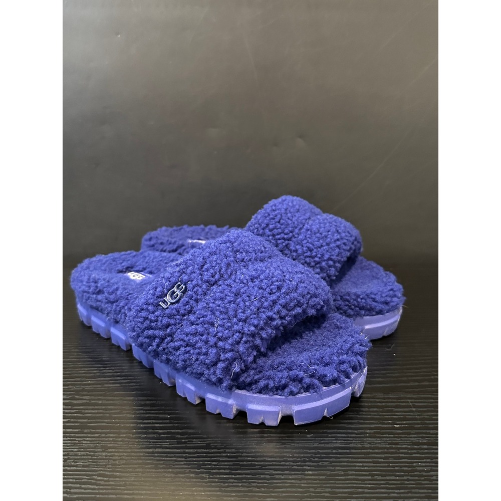 UGG Maxi Curly Slide Purple Sheepskin Platform Sandals 1130838 Womens 8